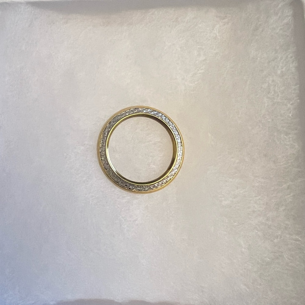 Vintage Gold Diamond Cut Bezel for Gucci 1100L, 1200L Change Bezel Watch